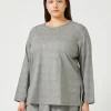 Fashion Marina Rinaldi Wool foulé shirt BLACKWHITE