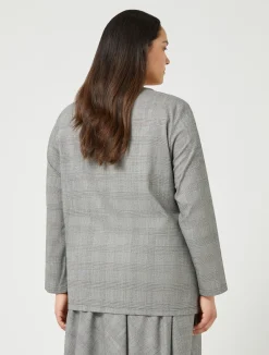 Fashion Marina Rinaldi Wool foulé shirt BLACKWHITE