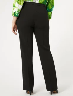 Online Marina Rinaldi Wool satin crepe trousers BLACK