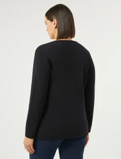 Sale Marina Rinaldi Wool sweater MIDNIGHTBLUE