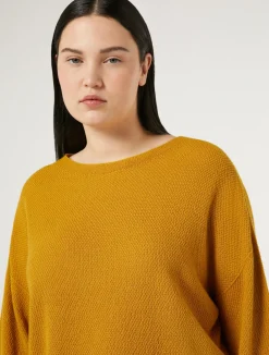 New Marina Rinaldi Wool yarn sweater MUSTARD