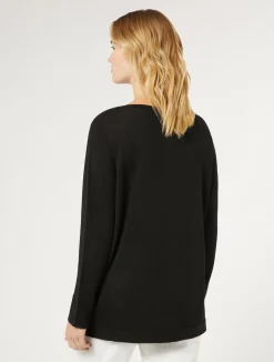 Outlet Marina Rinaldi Wool yarn sweater BLACK