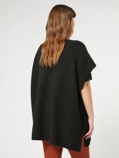 Clearance Marina Rinaldi Wool-blend cape BLACK