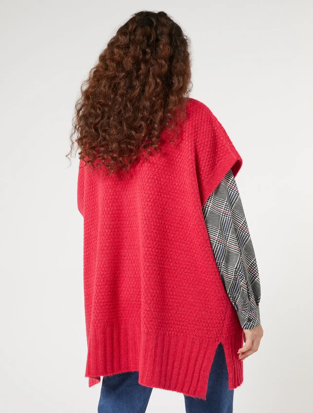 Fashion Marina Rinaldi Wool-blend cape SHOCKINGPINK