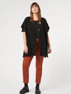 Clearance Marina Rinaldi Wool-blend cape BLACK