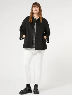 Sale Marina Rinaldi Wool-blend mouliné sweater BLACK