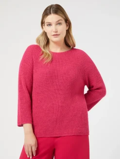 Discount Marina Rinaldi Wool-blend sweater SHOCKINGPINK