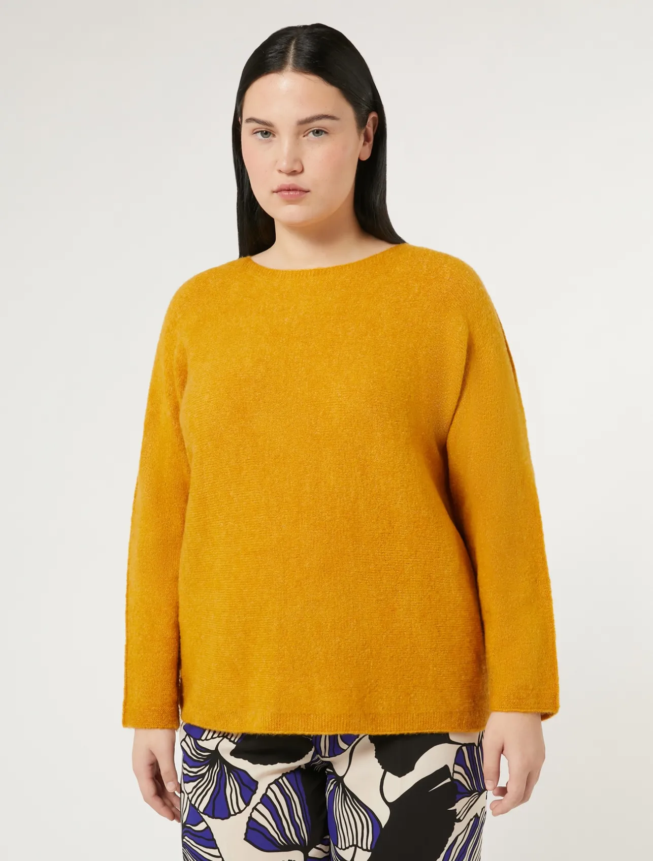 Outlet Marina Rinaldi Wool-blend sweater MUSTARD