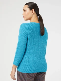 New Marina Rinaldi Wool-blend sweater TURQUOISE