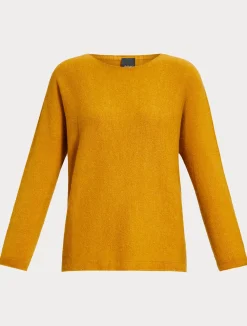 Outlet Marina Rinaldi Wool-blend sweater MUSTARD