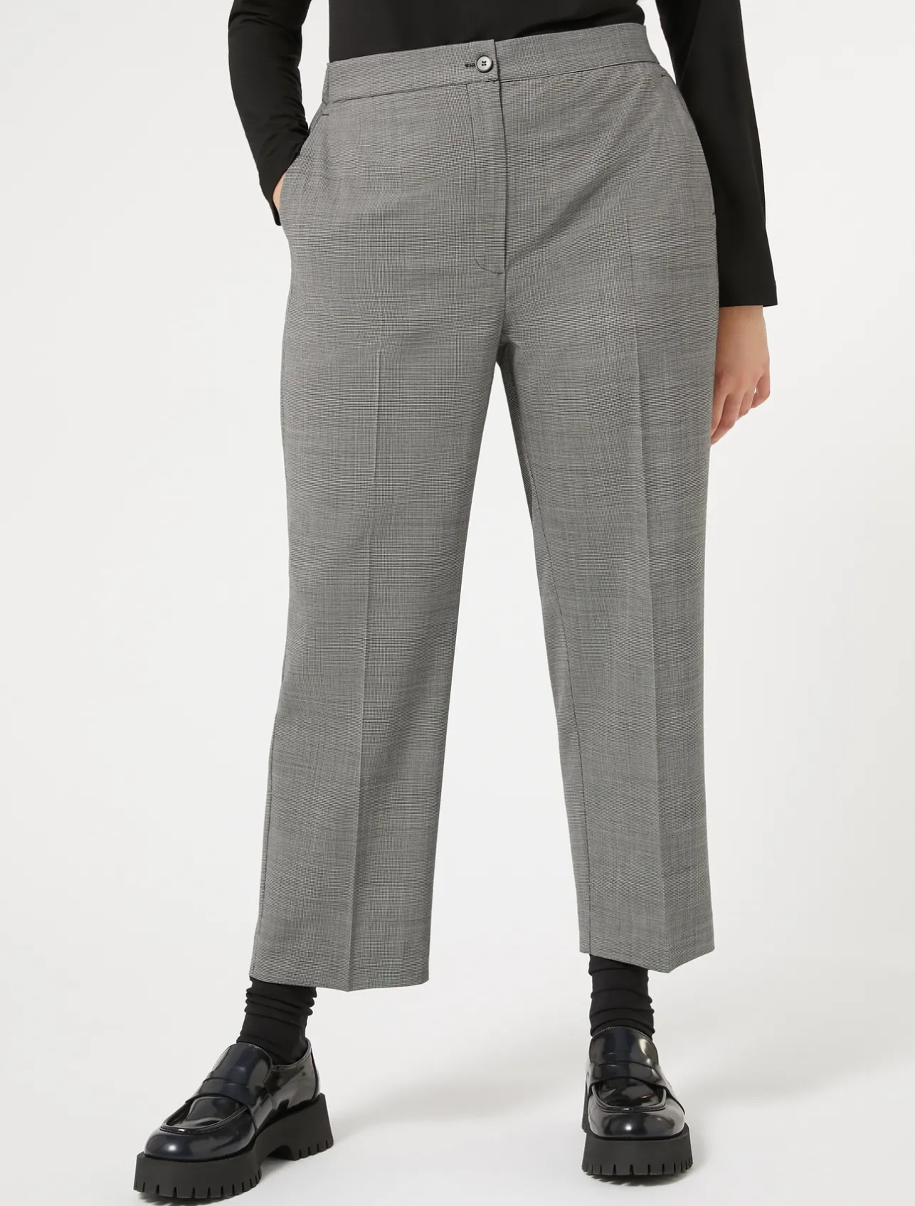 Fashion Marina Rinaldi Woollen cloth trousers BLACK