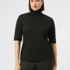 Clearance Marina Rinaldi Woollen polo neck jumper BLACK