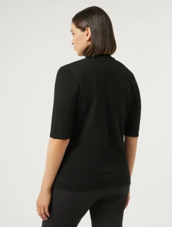 Clearance Marina Rinaldi Woollen polo neck jumper BLACK
