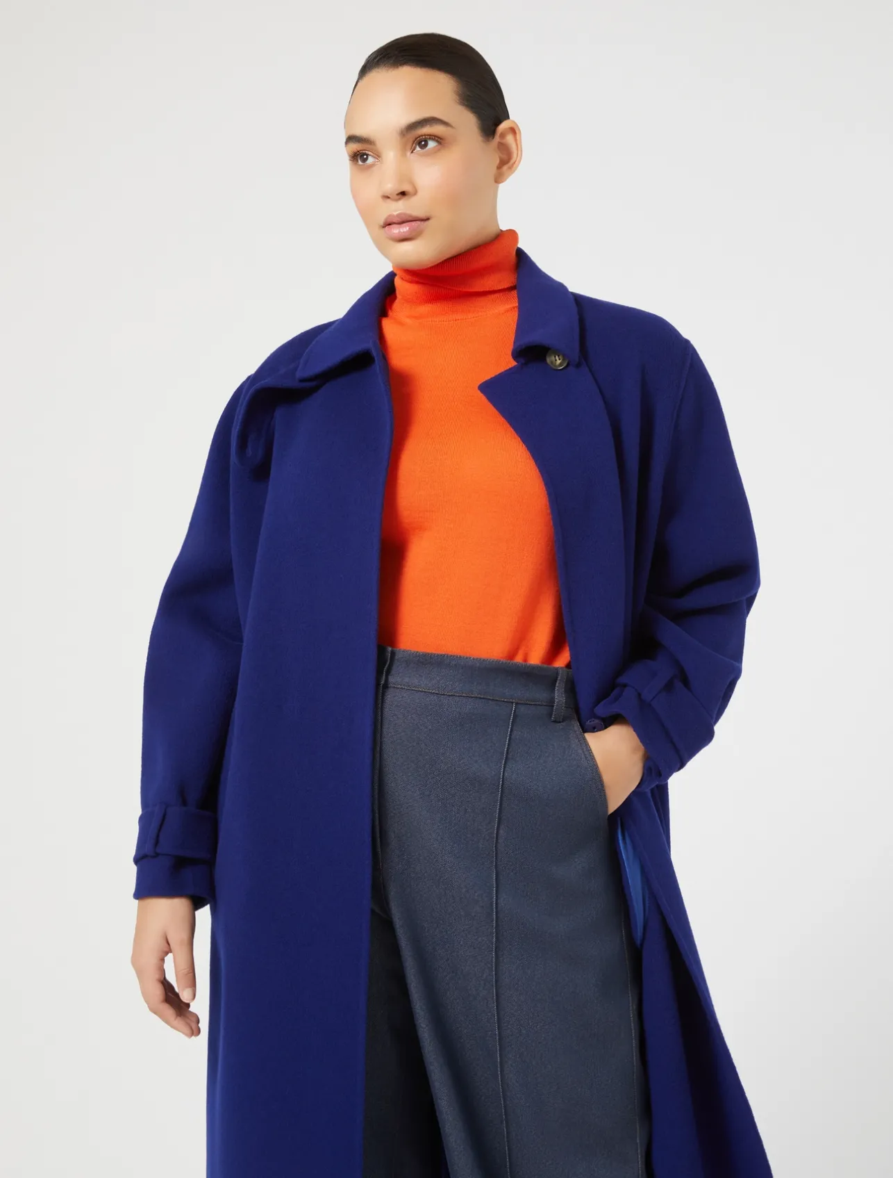 Discount Marina Rinaldi Woollen polo neck jumper ORANGE