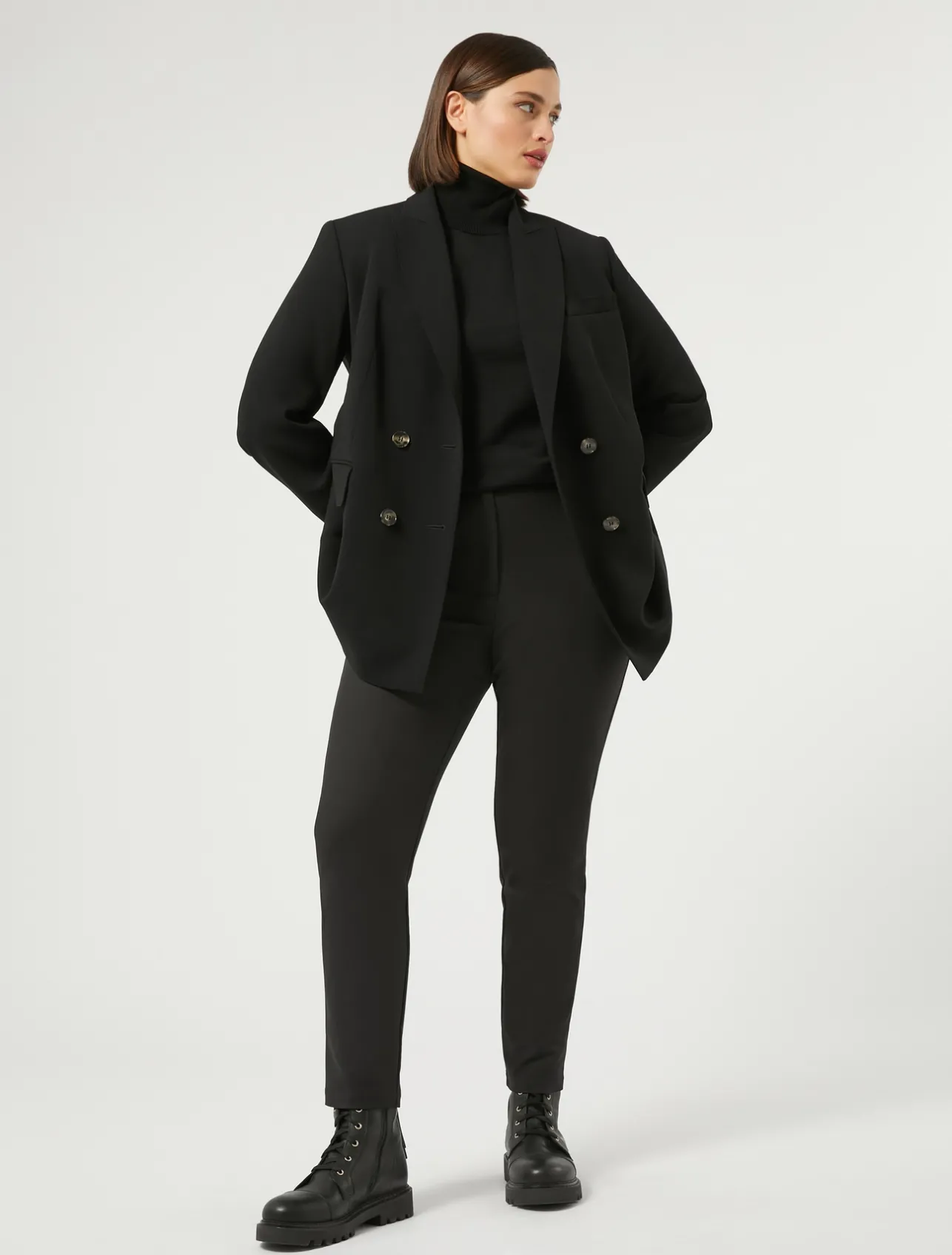 Clearance Marina Rinaldi Woollen polo neck jumper BLACK
