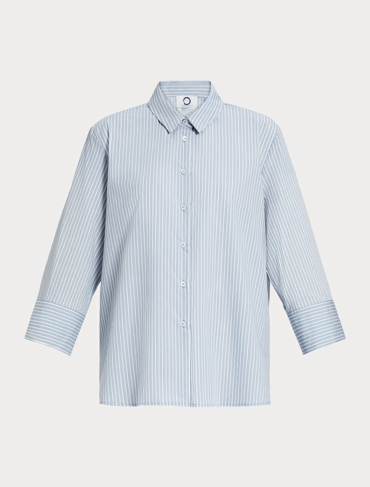 Hot Marina Rinaldi Yarn-dyed cotton-blend shirt AVIO