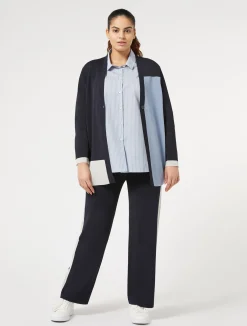 Hot Marina Rinaldi Yarn-dyed cotton-blend shirt AVIO