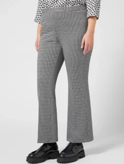 Best Marina Rinaldi Yarn-dyed jersey trousers BLACK