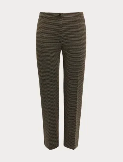 New Marina Rinaldi Yarn-dyed jersey trousers COFFEE