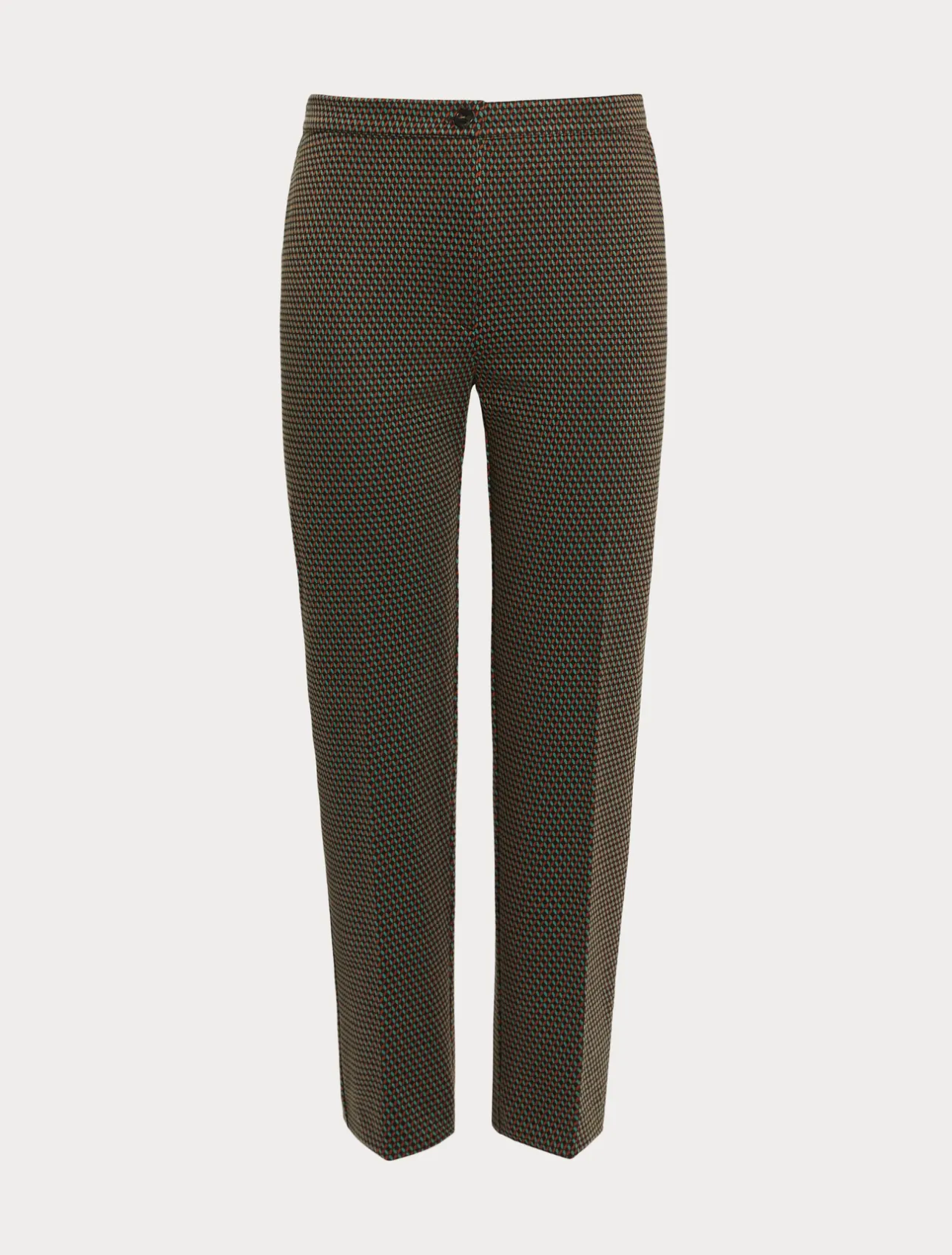 New Marina Rinaldi Yarn-dyed jersey trousers COFFEE